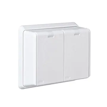 Vägguttag Elko 2-Vägs IP44 RS Renvit