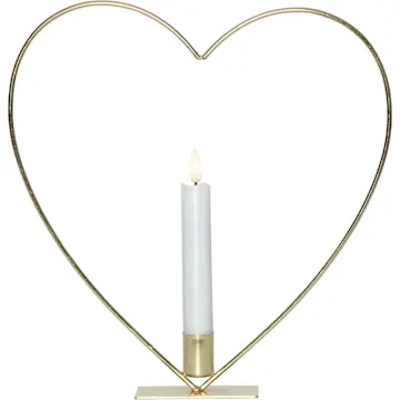 Inomhusdekoration Star Trading Flamme Heart Fristående