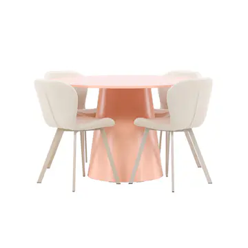 Matgrupp Venture Home Lanzo Ø120 cm med 4st Lilja Matstolar