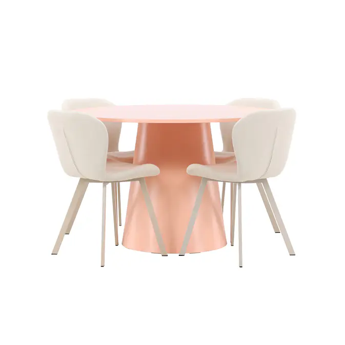 Matgrupp Venture Home Lanzo Ø120 cm med 4st Lilja Matstolar