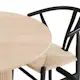 Matgrupp Bark Kopparbo Runt Matbord 106-156 cm Vit Ek Förlängningsbartt med 4Dastoori Matstol