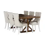 Matgrupp Bloomington Lyon Rektangulärt Matbord 200 cm med 6 Bergviken Matstol