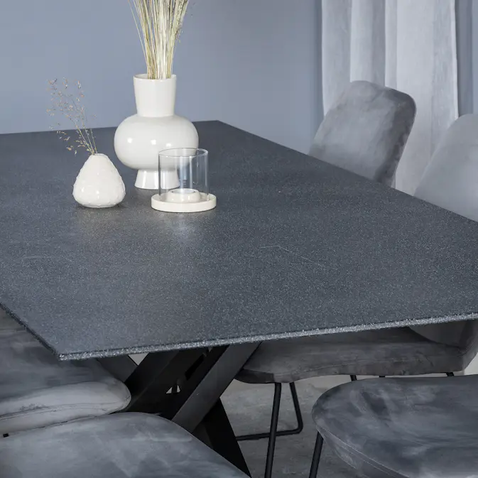 Matgrupp Venture Home Piata med 6 Muscot Stolar Sammet