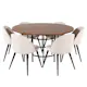 Matgrupp furniture/fashion Copenhagen med 6 Valentina Sammet Stolar