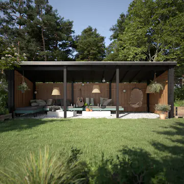 Bod PLUS Nordic Multi Trädgårdshus 14 m²