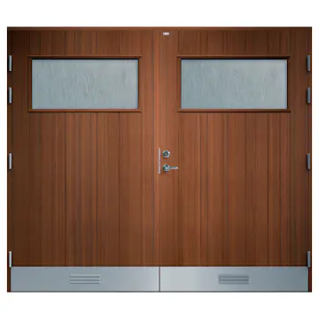 Garagedörr Diplomat Anna Cotswoldglas Teak