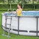 Poolpaket Bestway Steel Pro Max Ø4,57m Stålramspool Ovanmark med Filterpump