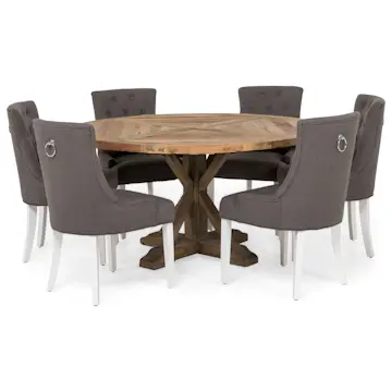 Matgrupp In Living Lyon Ø150 cm Rund med 6 st Viktoria Stolar