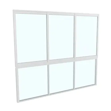 Skjutfönster med fast underdel Landskap Stadig Sommar 3-del