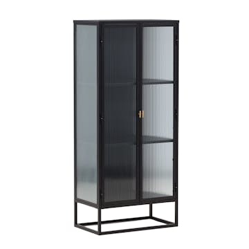 Vitrinskåp Venture Home Garis Svart Stål 160cm