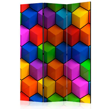 Rumsavdelare Skärmvägg Arkiio Colorful Geometric Boxes 135x172 cm