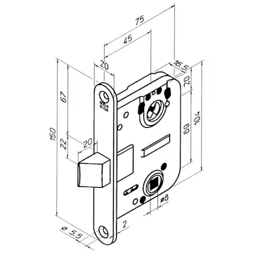 Låshus ASSA Abloy 9456
