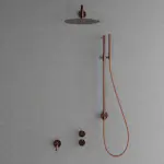 Takduschset Scandtap Steel Harmonized 6X med Badkarsblandare för Inbyggnad