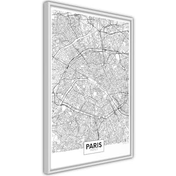 Poster Artgeist Affisch Map of Paris