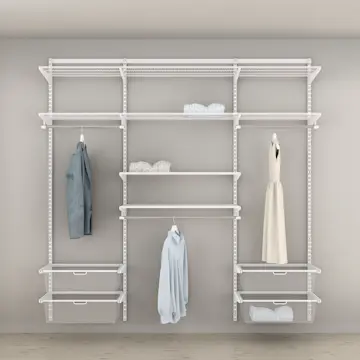 Garderobslösning Elfa Ready Solution Classic 10 Vit B: 2158 mm