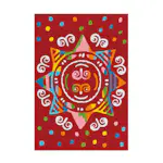 Barnmatta D-sign Port Potnon Date Röd Mandala