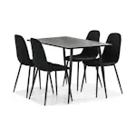 Matgrupp Basic Home Marcelen 120 cm med 4 Nibe Matstol