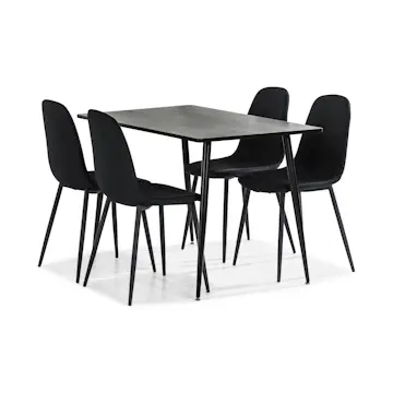 Matgrupp Basic Home Marcelen 120 cm med 4 Nibe Matstol