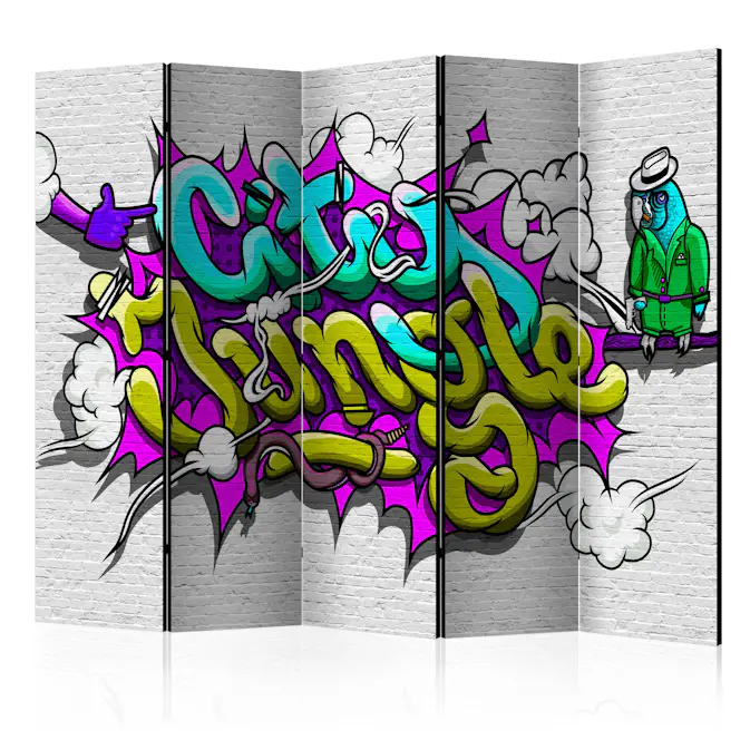 Rumsavdelare Skärmvägg Arkiio City Jungle Graffiti II 225x172 cm