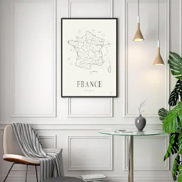 Poster Corkframes Vinkarta Frankrike