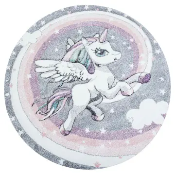 Barnmatta KM Carpets Atlas Unicorn Multi Rund