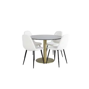 Matgrupp Venture Home Estelle med 4 Pooya Stolar PolyEstelletyg