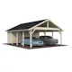 Carport Palmako Robert 40,6 m2 med Förråd
