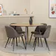 Matgrupp Venture Home Silvia med 4 Valentina Stitcthes Stolar Mikrofiber