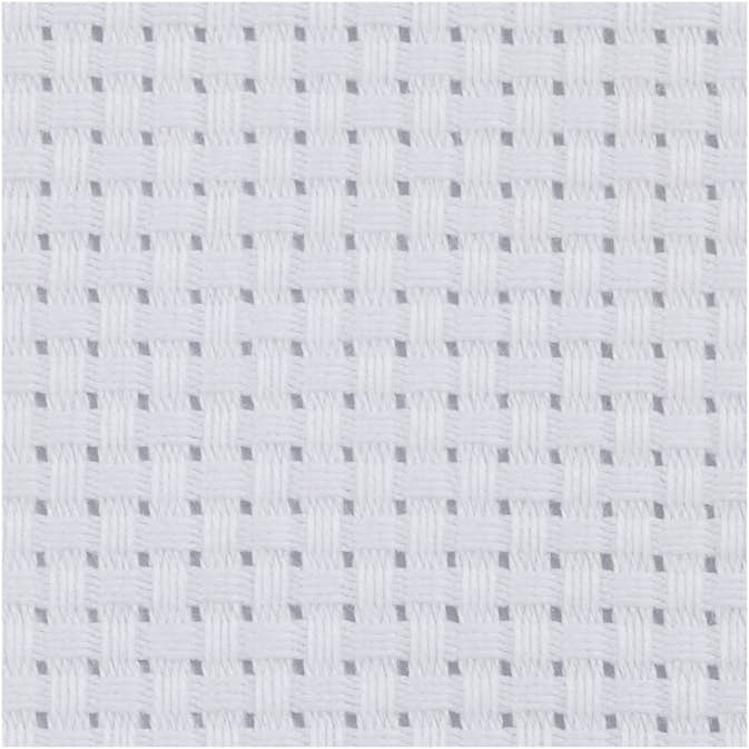 Broderiväv Creativ Company Aida Stl 50x50 cm 35 Rutor Per 10 cm 1 st Vit