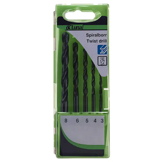 Spiralborrsats Luna Tools I HSS