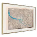 Poster Artgeist Affisch Isometric Map Hamburg