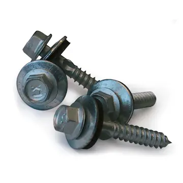 Skruv med Tätning Plastmo Silver 50 st