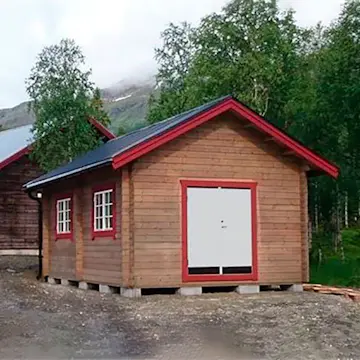 Attefallshus Baseco Heden 25 m² Förråd med Dubbeldörr