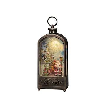 Juldekoration Gnosjö Konstsmide Vattenfylld Lykta Tomte och Julgran