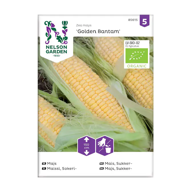 Frö Majs Nelson Garden Golden Bantam Organic