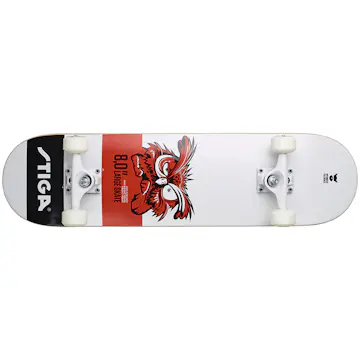Skateboard STIGA Sports Skateboard Owl 8.0 White