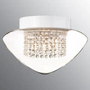 Vägg-/Taklampa Ifö Electric Edenryd Crystal Vit IP44 Rak
