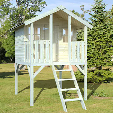 Lekstuga Palmako Toby 2,1 m² Upphöjd Stuga i Trä med Altan