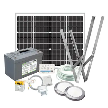 Solpanelspaket Sunwind Uthuspaket 55W