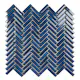 Mosaik Lhådös Fishbone Blue Glossy cm