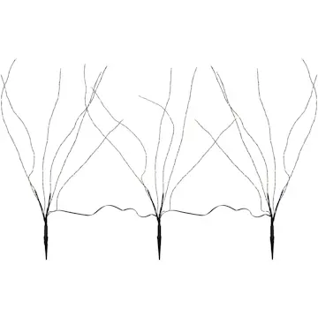 Ljusträd Star Trading Reedy 60 cm 3x60 L Svart