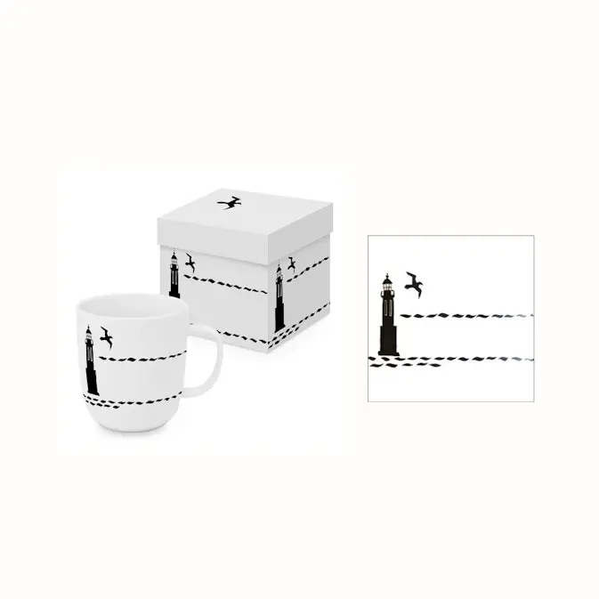 Gåvoset Paperproducts Design Atelier Vague Mugg 40 cl + Servett