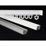 Gardinskena Kirsch U-skena Komplett Aluminium för Gardinupphängning