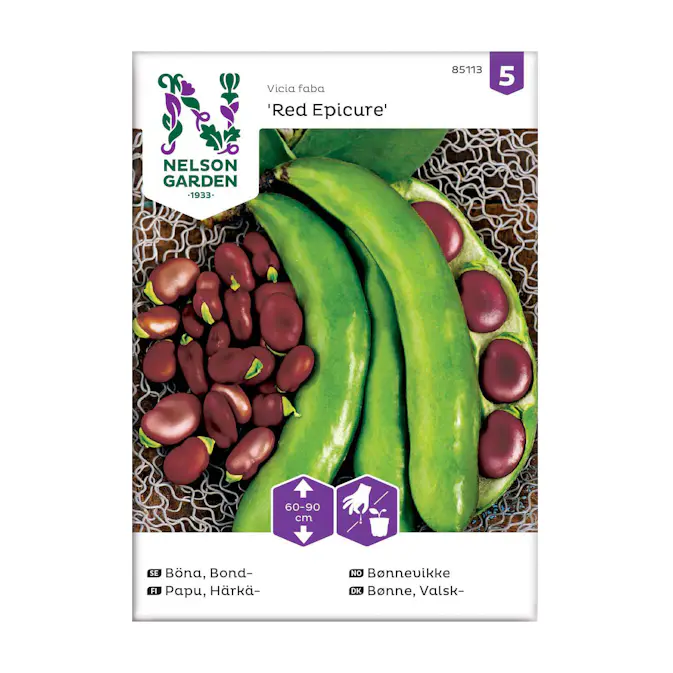 Frö Bondböna Nelson Garden Red Epicure