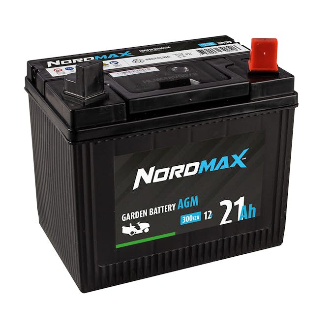 Batteri Nordmax Trädgård 12V 21Ah 300A U1R