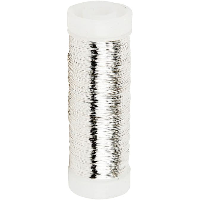 Metalltråd Creativ Company Försilvrad Tjocklek 0,2 mm 110 m/1 Rl