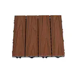 Terrassplatta Hortus Komposit 30X30 cm Teak 4-Pack