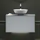 Underbelysning Hafa Store 430 Matt Aluminium Badrumslampa