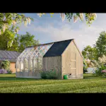 Växthus Palmako Emilia 13,1 m² (inv. 8,2+4,0 m²)