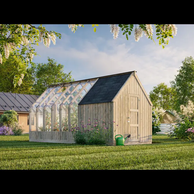 Växthus Palmako Emilia 13,1 m² (inv. 8,2+4,0 m²)